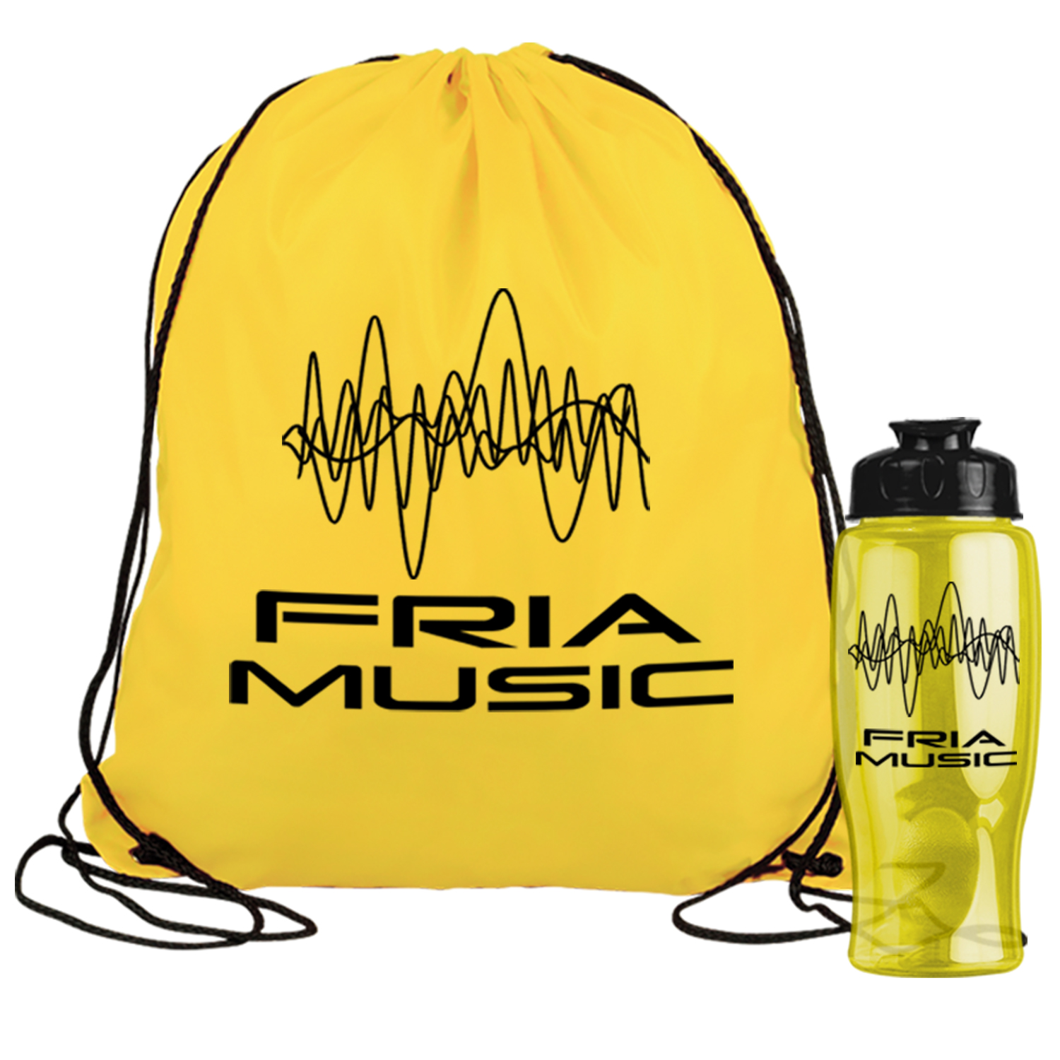 Bottle in a Drawstring Backpack Combo Kit 4