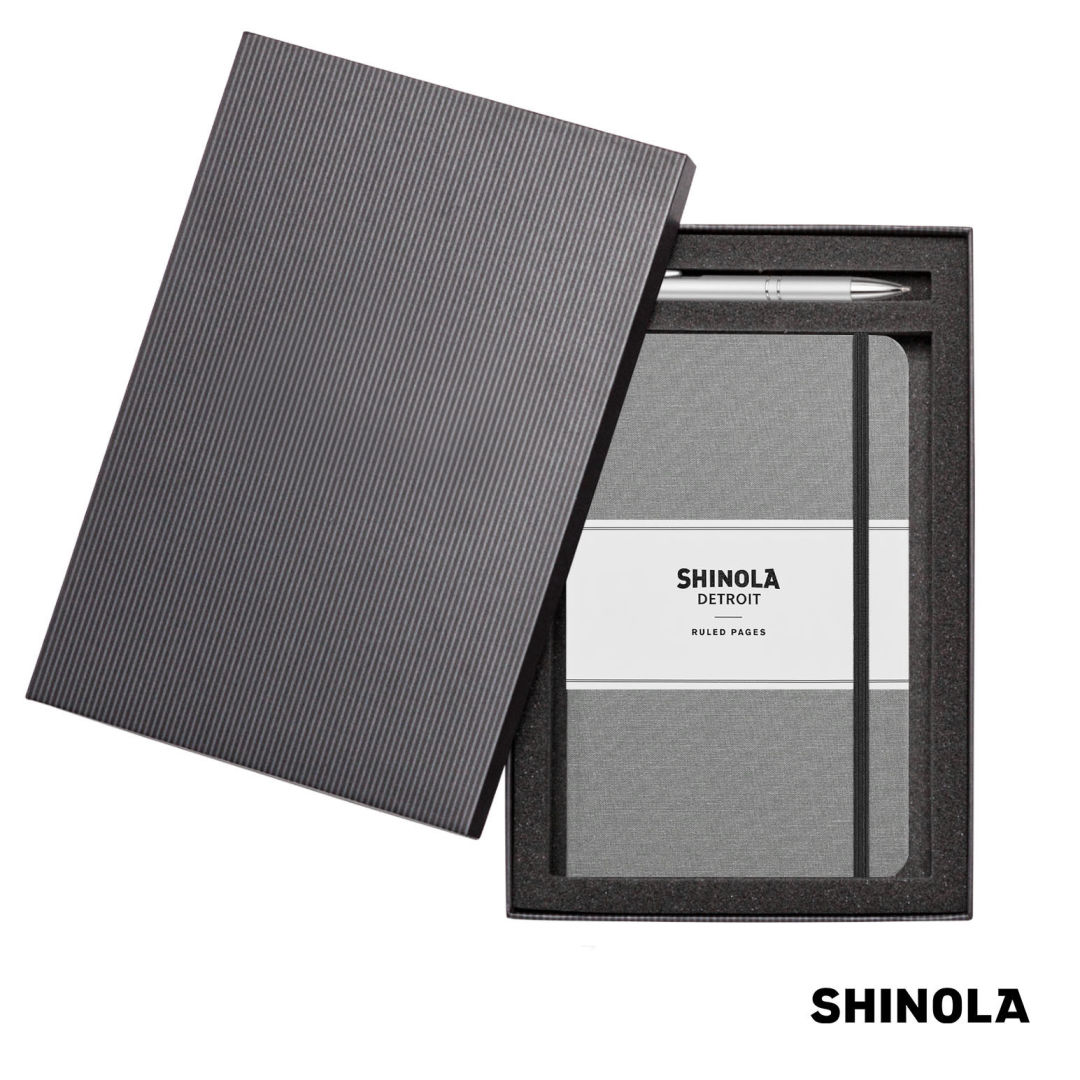 Shinola® HardCover Journal/Clicker Pen Gift Set - (M) 31