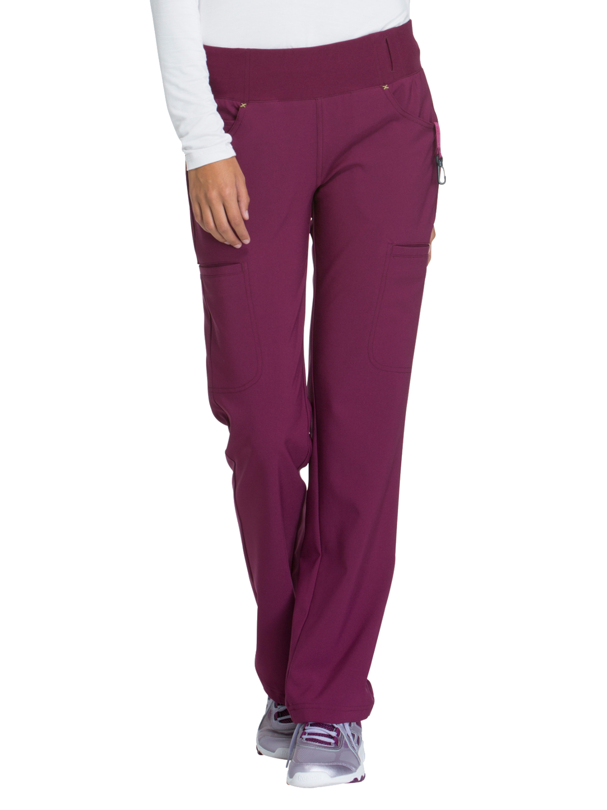 Cherokee - iFlex - Mid Rise Straight Leg Comfort Knit Waistband Pull-on Pant 34