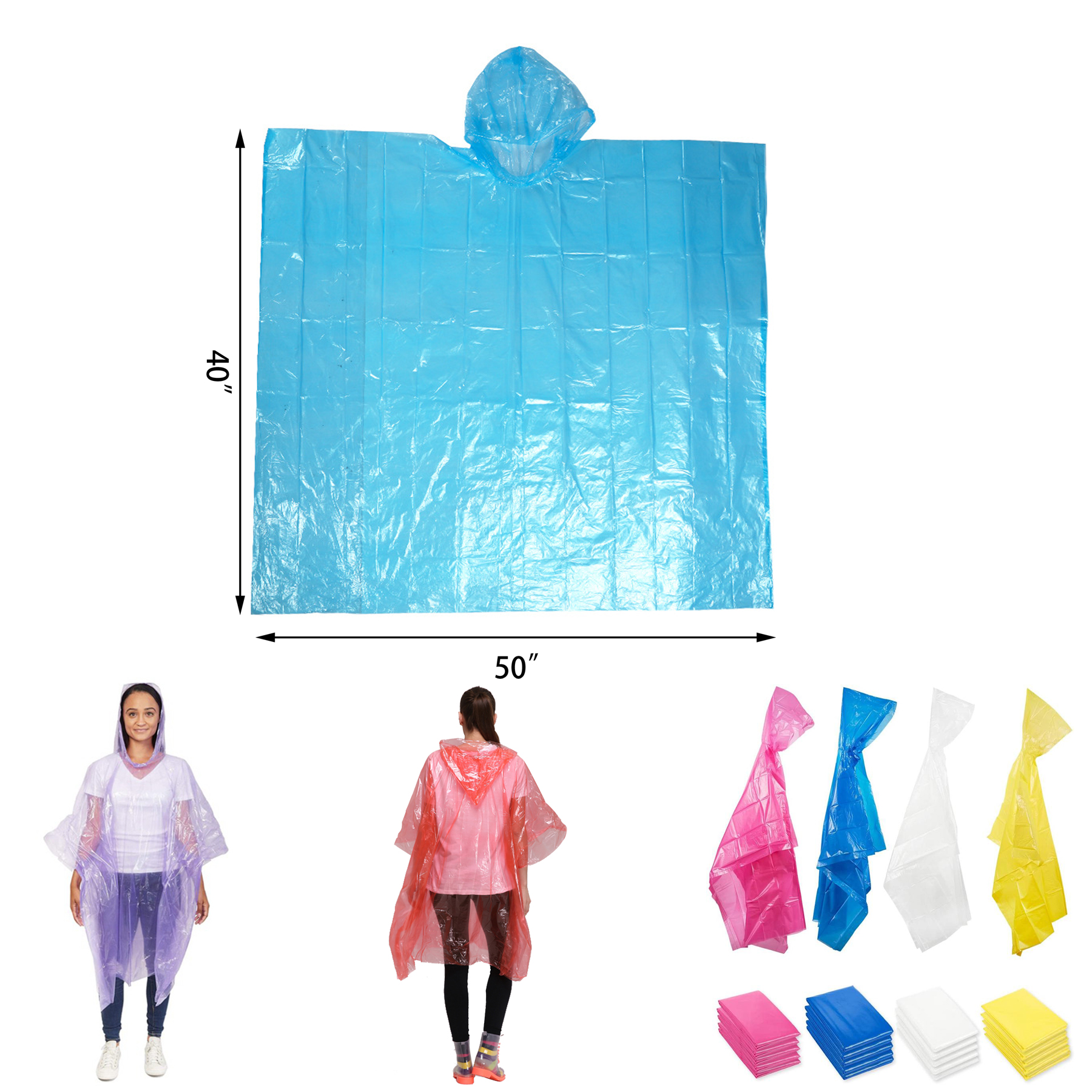 PE Disposable Rain Poncho 1