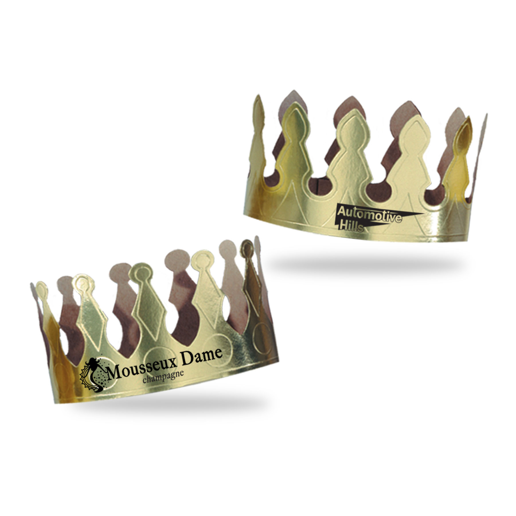 4" Custom Direct Imprinted Gold Foil Crown 2