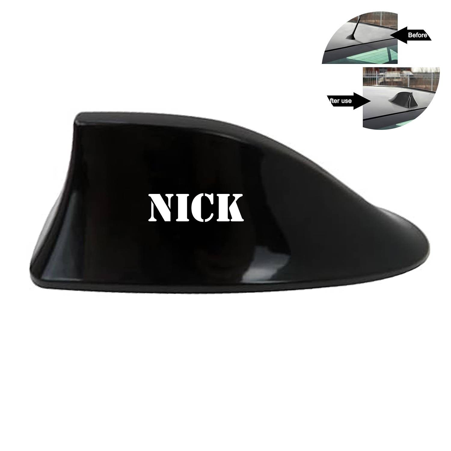 ABS Black Shark Fin Roof Antenna Cover 1