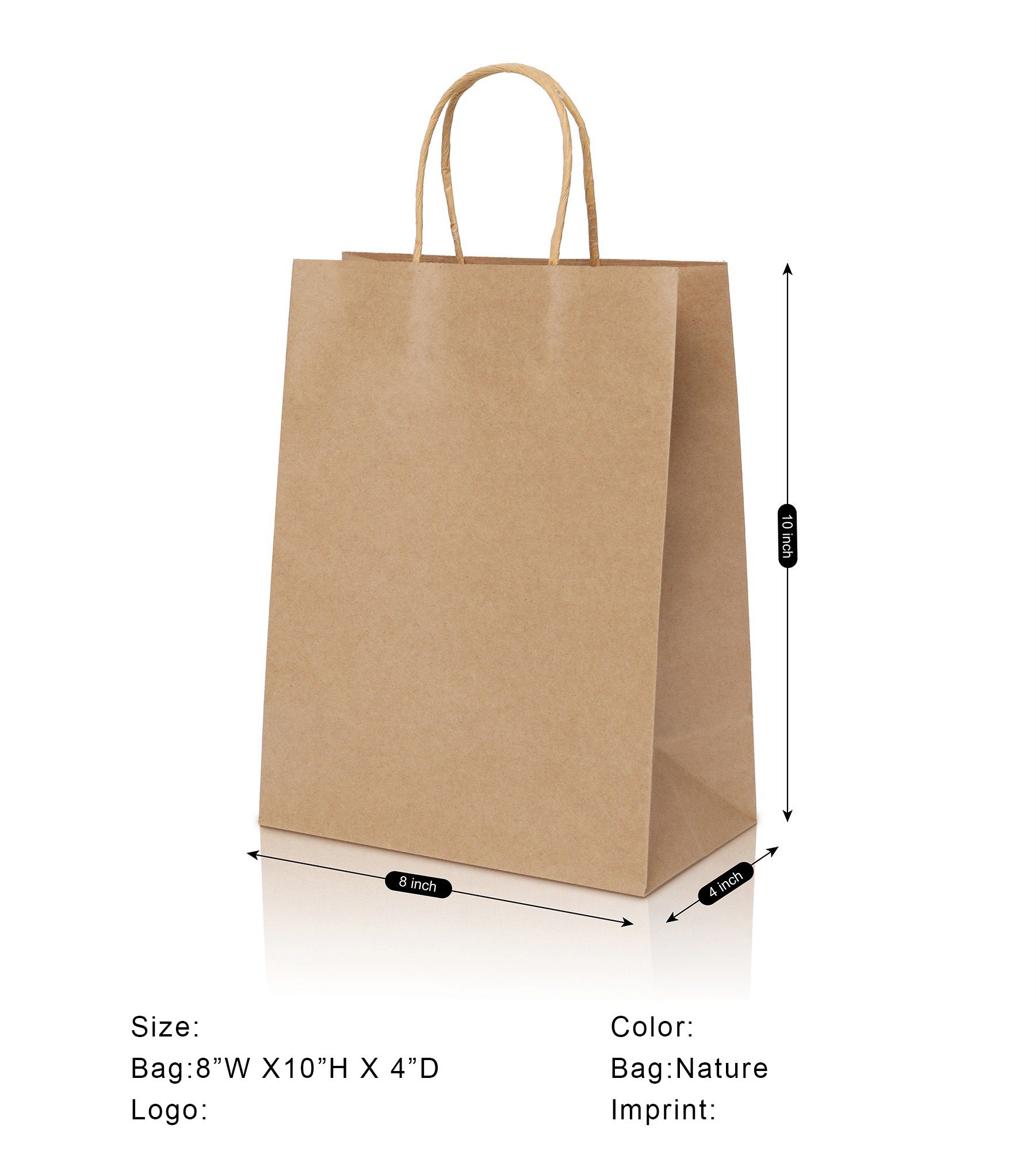 Twisted Handle Kraft Shopper Bag 6