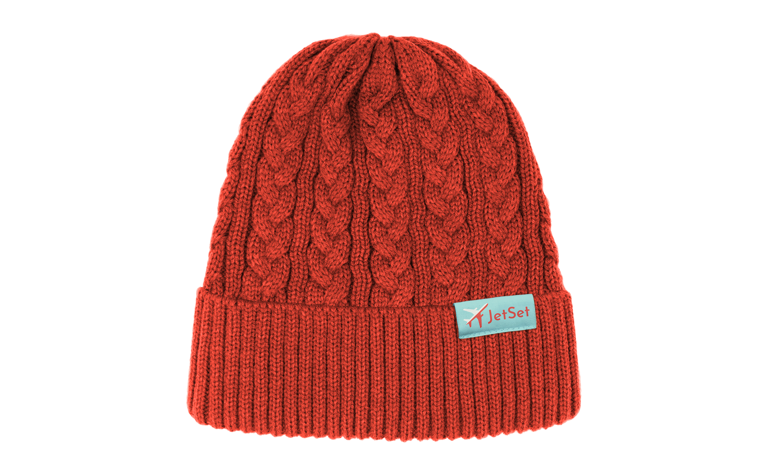 Pantone Matched Cable Knit Beanie with Cuff