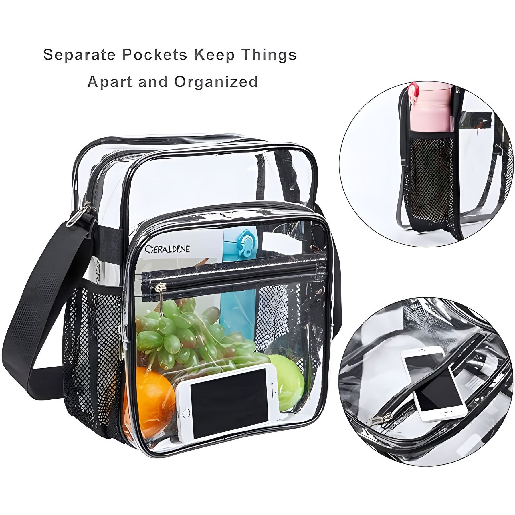 Stadium Approved Clear Crossbody Messenger Shoulder Bag 7