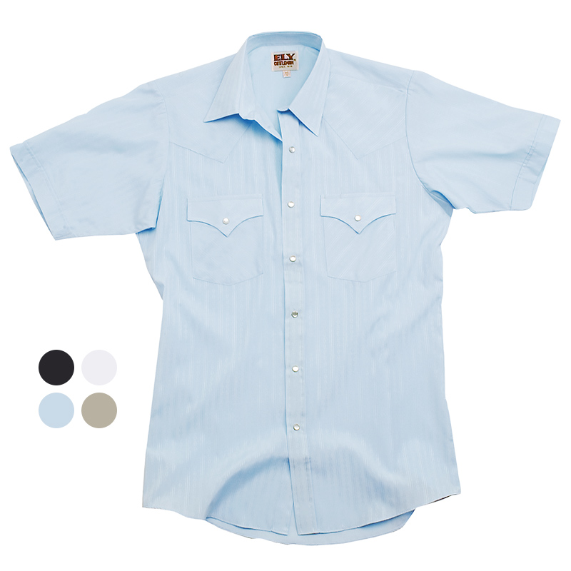Short Sleeve Tone-on-Tone Western Shirt 4