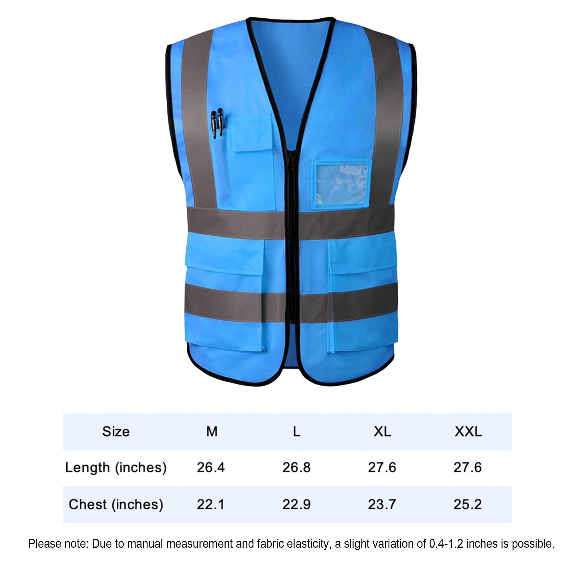High Visibility Safety Vest With Reflective Strips 2