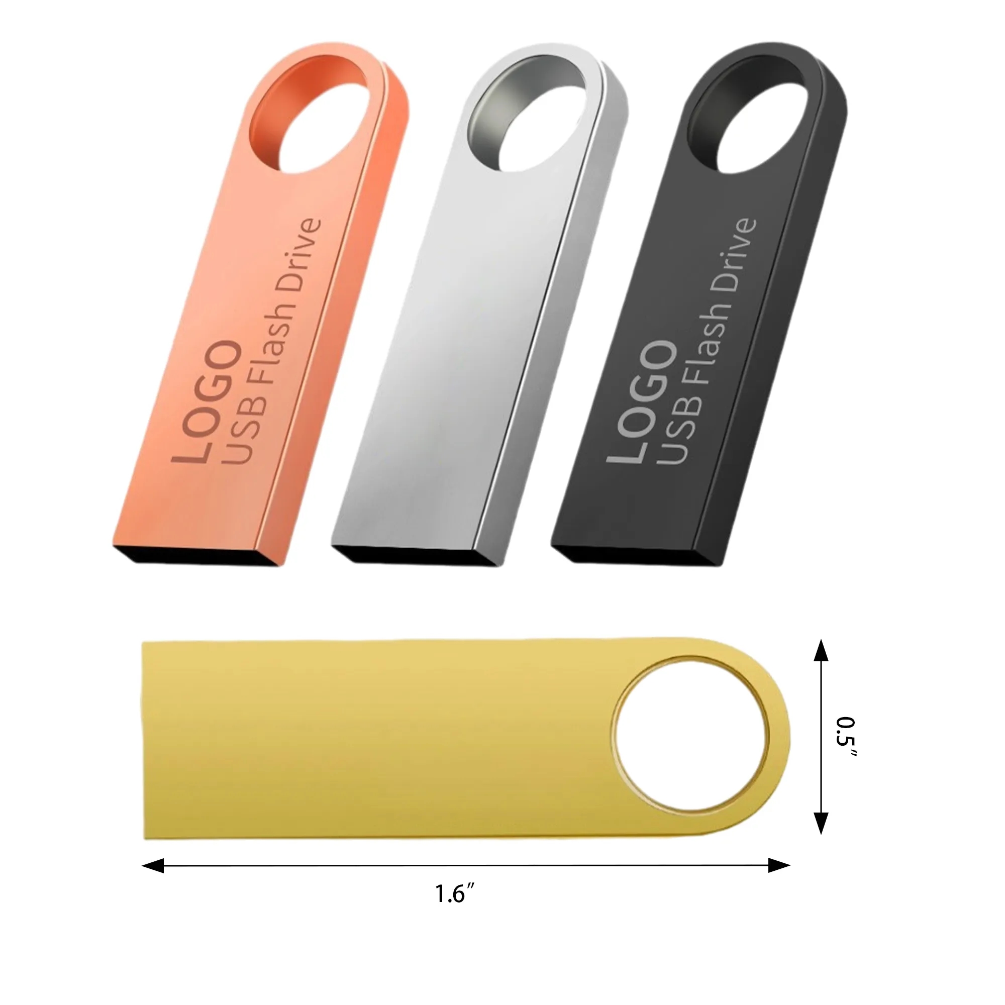 4GB Mini Compact Metal USB Flash Drive MOQ 50PCS 2
