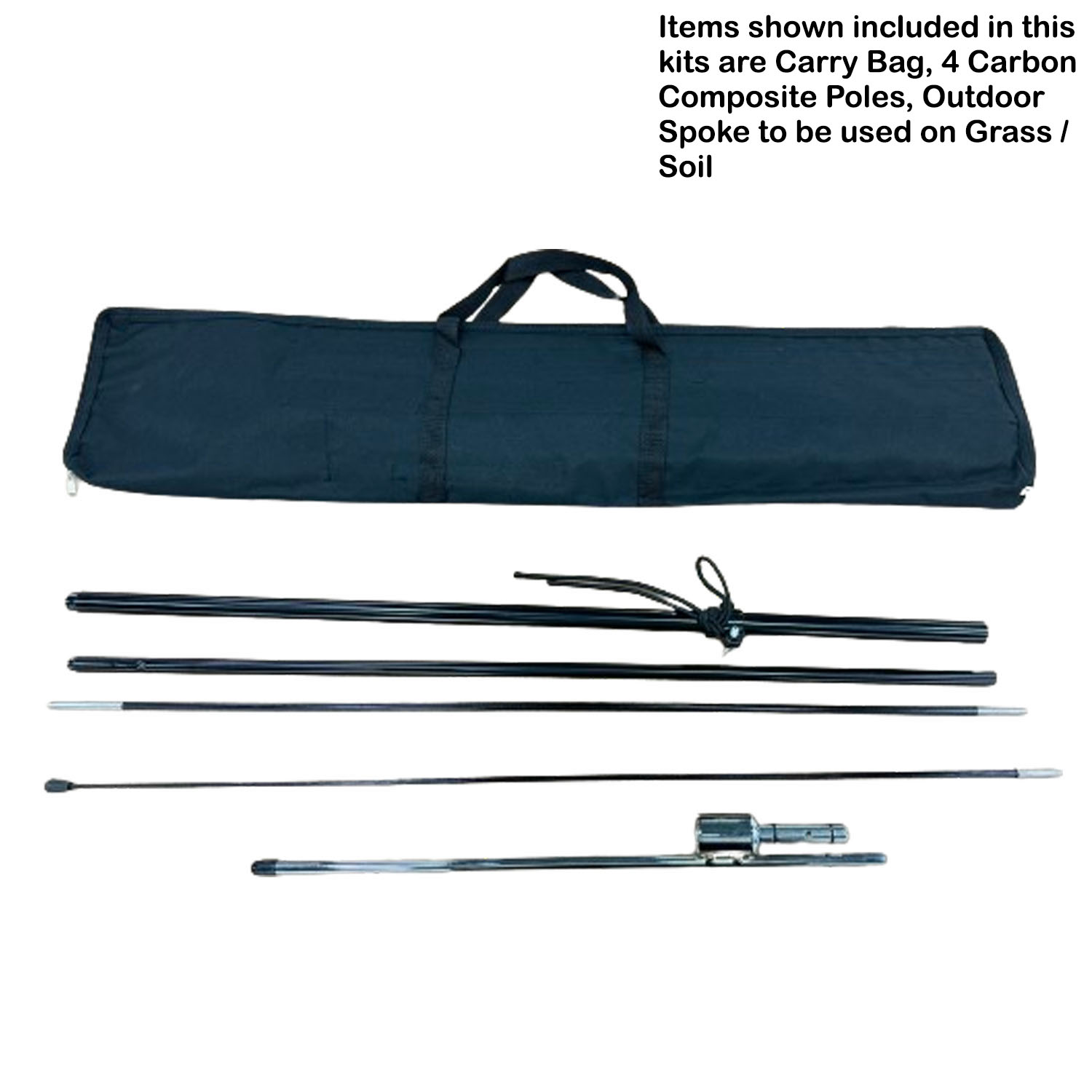 48 Hr Quick Ship - 9' Small Tear Drop Flag Kit, Full Color Graphics Double Sided, Spike and Bag 2