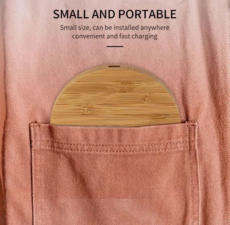 Custom Bamboo Wireless Charger 4