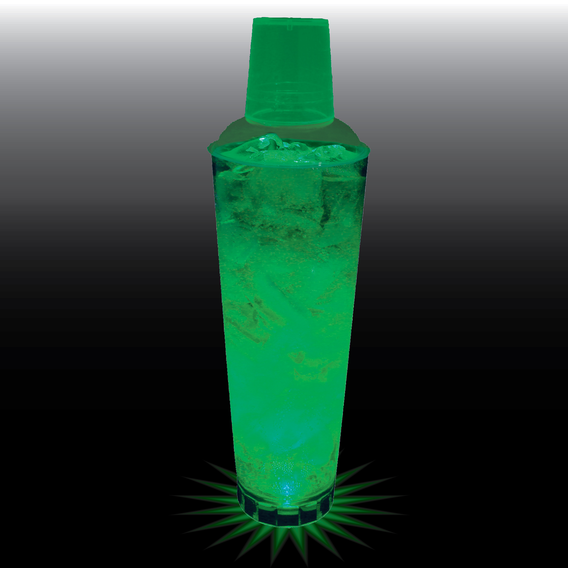 24oz Single Light 3 Piece Large Volume Plastic Cocktail Shaker 19
