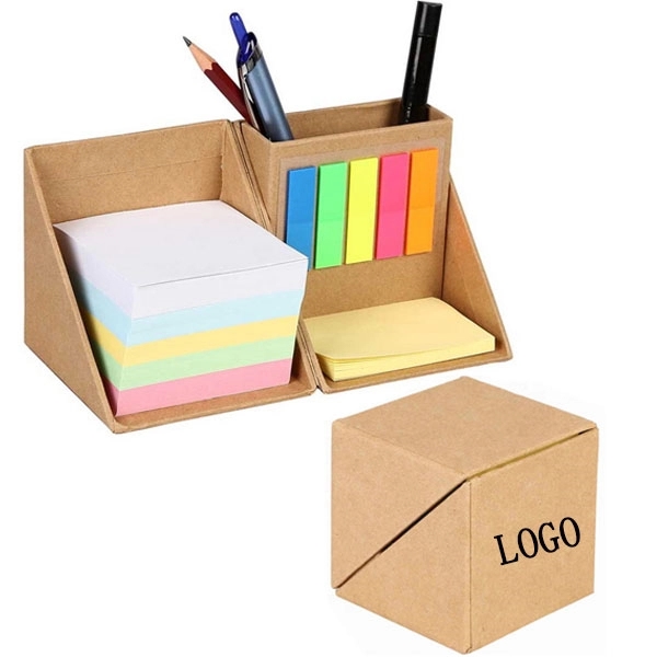 Sticky Notepad Cube Memo Pen Holder 3
