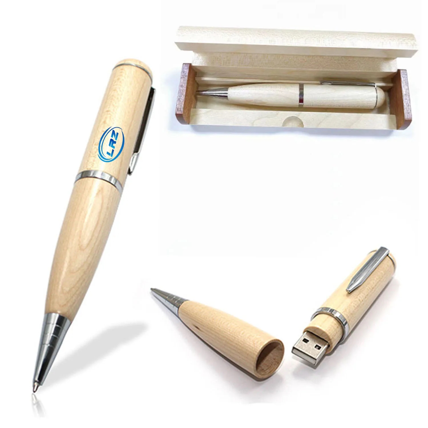 Wooden Ballpoint Pen with USB Flash Disk 1
