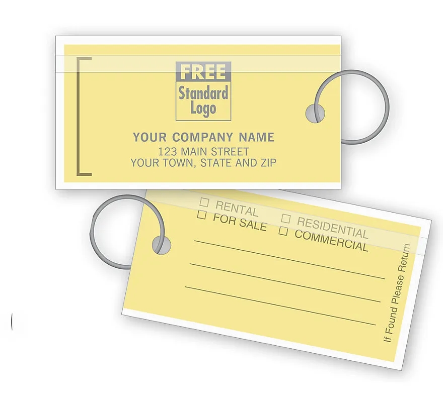 Key Tags - Real Estate, Yellow 1