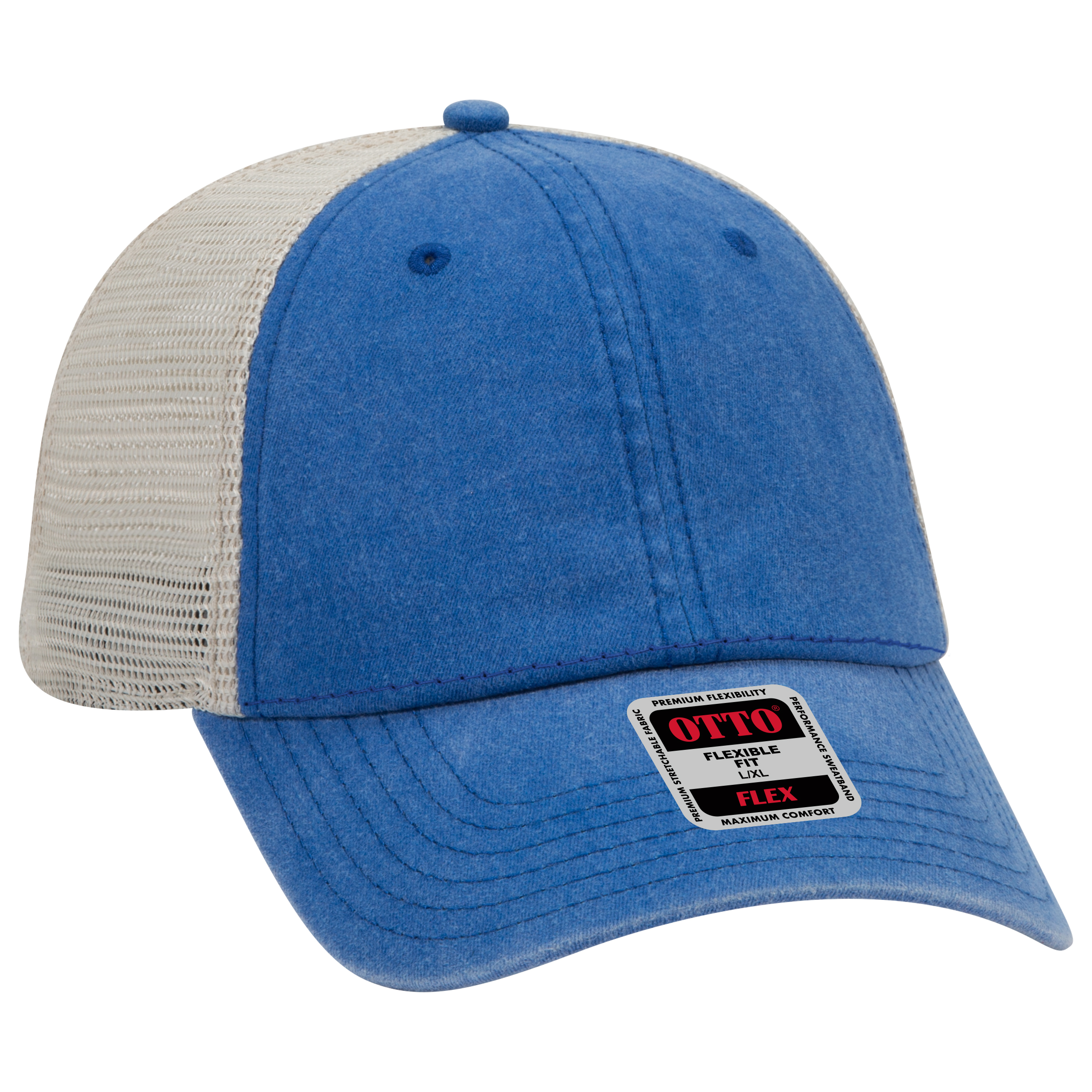 OTTO CAP® OTTO FLEX® Fitted 6 Panel Low Profile Mesh Back Trucker Hat 17