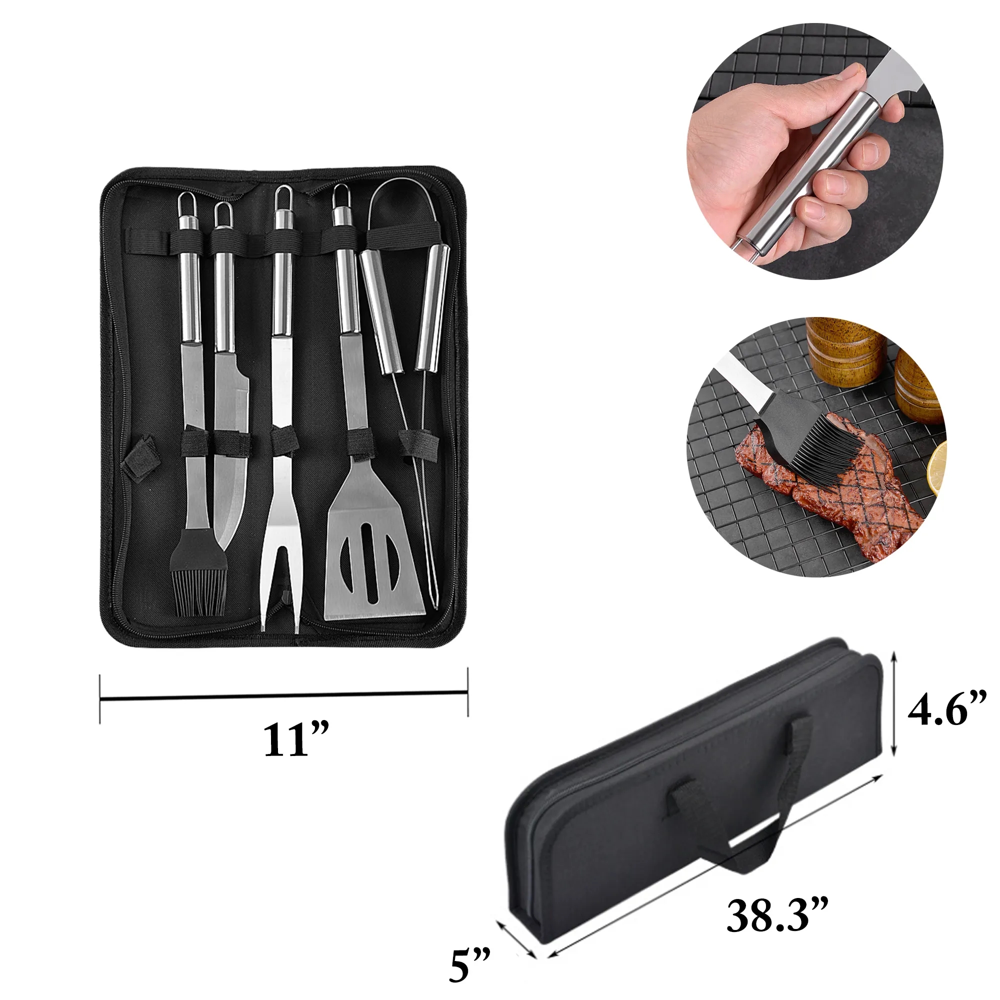 MOQ25 Stainless Steel BBQ Camping Tool Sets