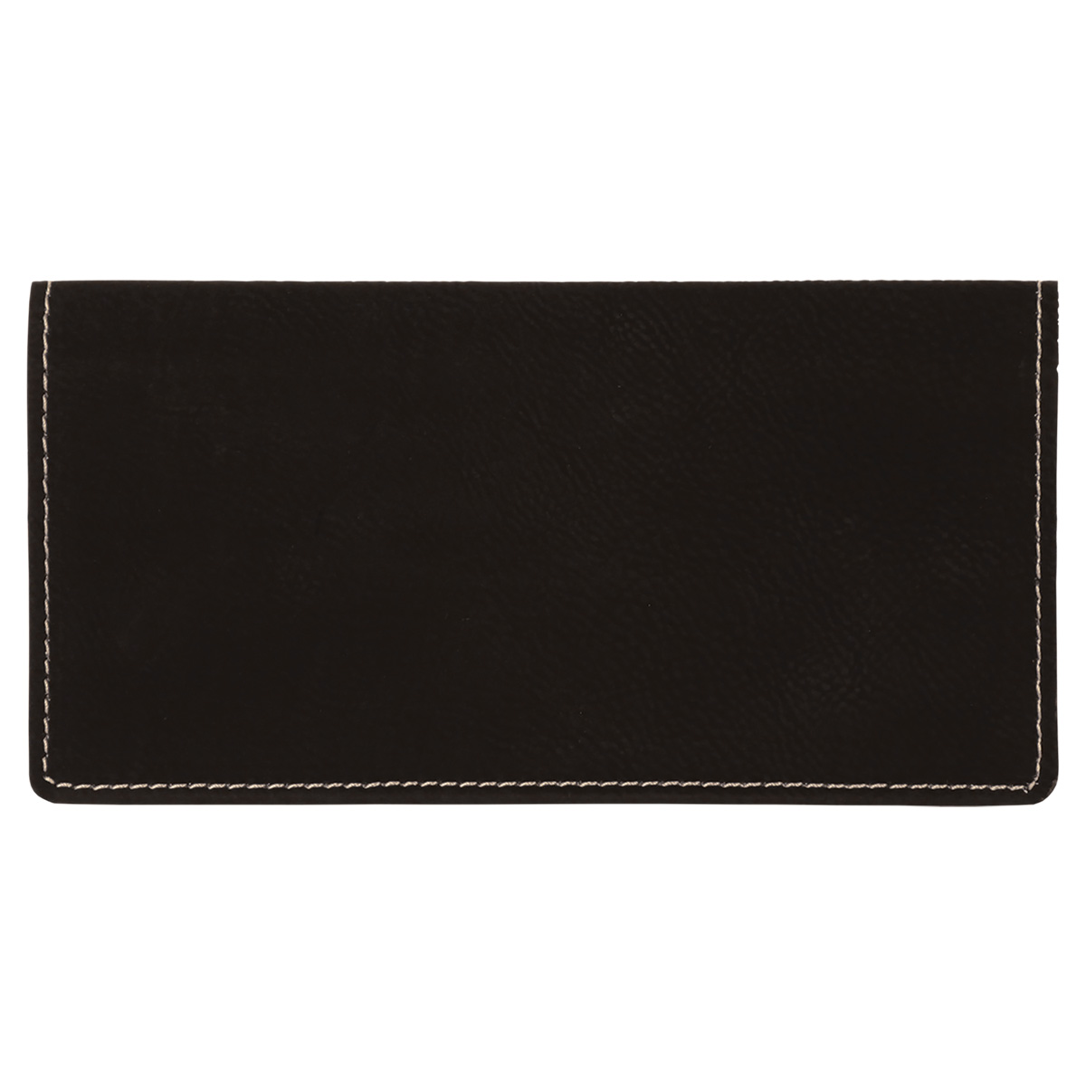 Black/Silver Leatherette Checkbook Cover 2