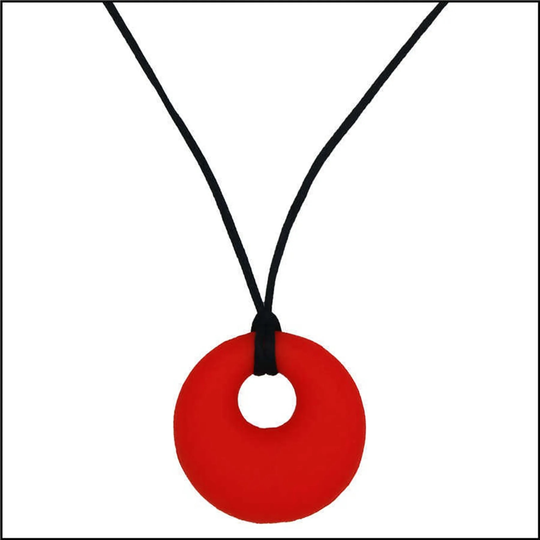 Round Silicone Chewy Toy Pendant 16