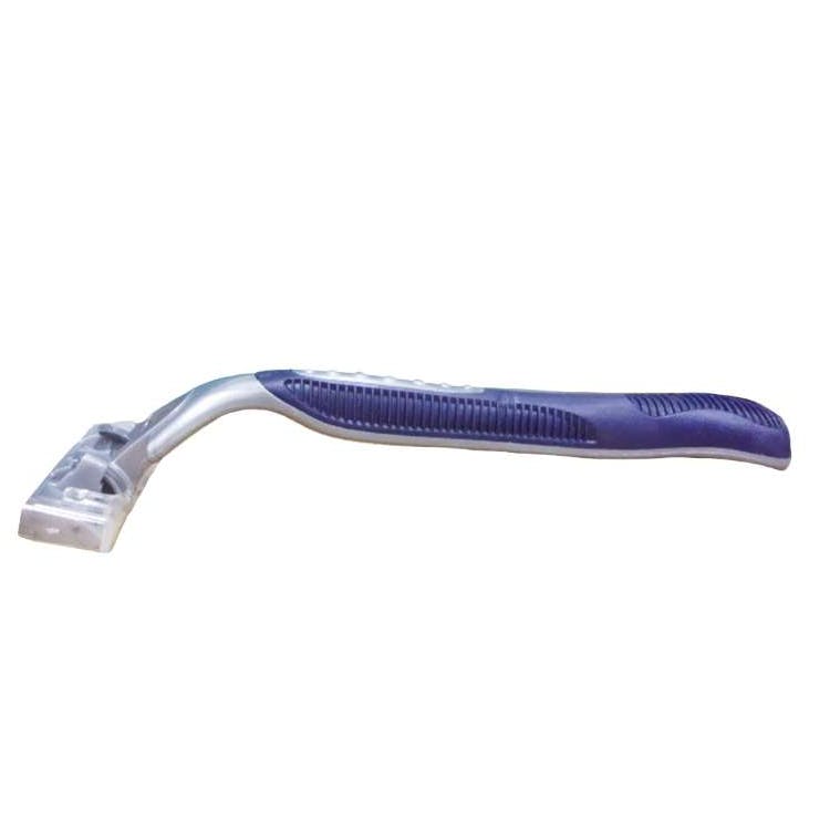 Premium Disposable Razors - Pivot Head Triple Blades - Blue and Gray 1