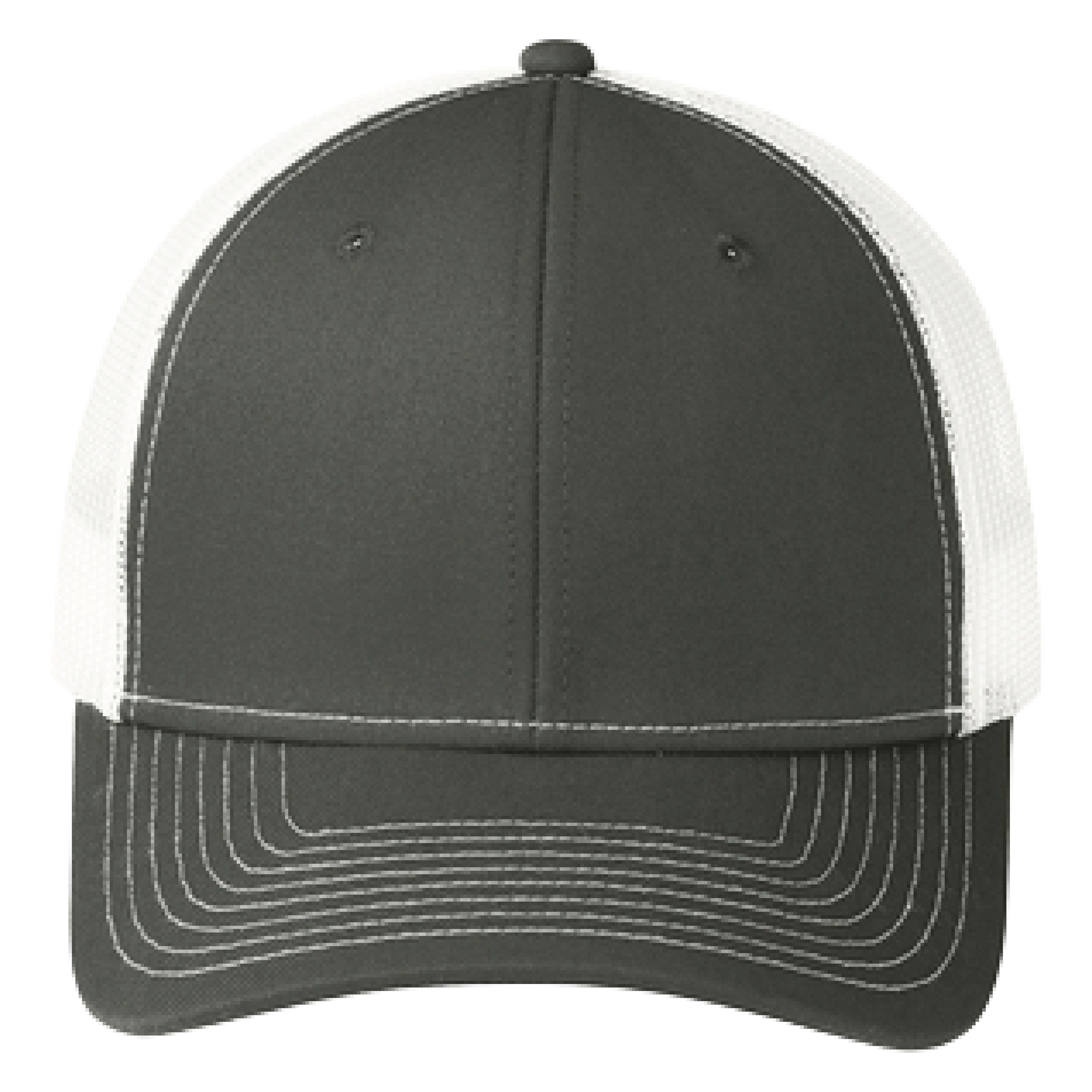 Port Authority C402 6-Panel Snapback Trucker Hat w/Leatherette Adhesive Patches or Embroidery 112