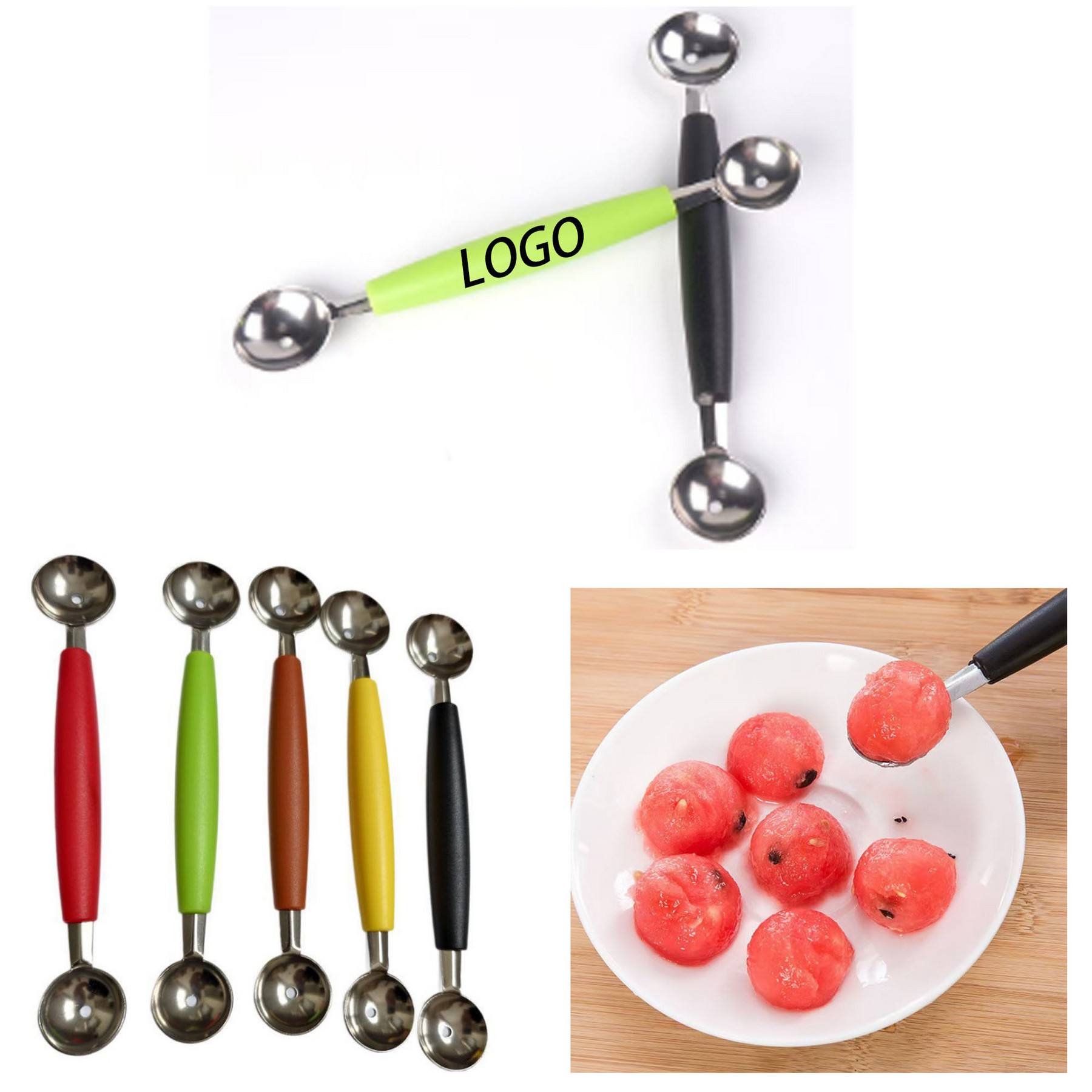 Double-Sided Fruit Melon Baller Spoon