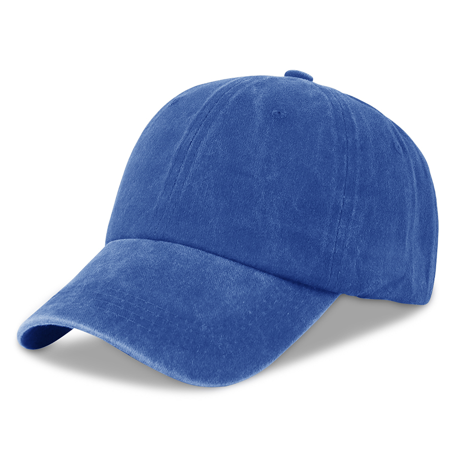 Stock Washed Cotton 6-Panel Baseball Cap w/ D-Ring Metal 32
