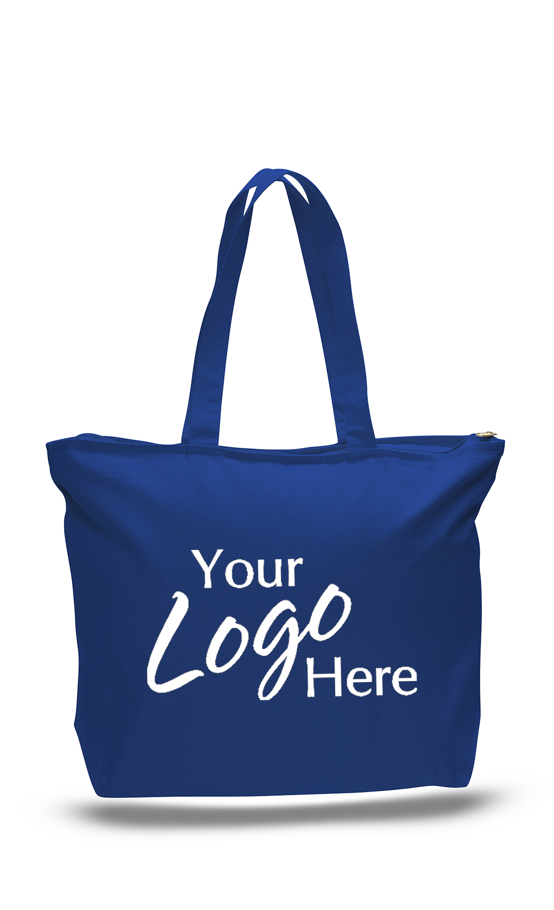 Canvas Zipper Tote Bag 20" W x 15" H with 5" Gusset, custom tote bag with logo imprint 3