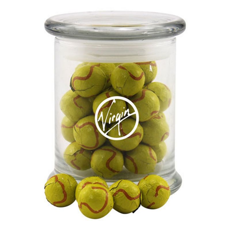 Jar with Chocolate Tennis Balls 1