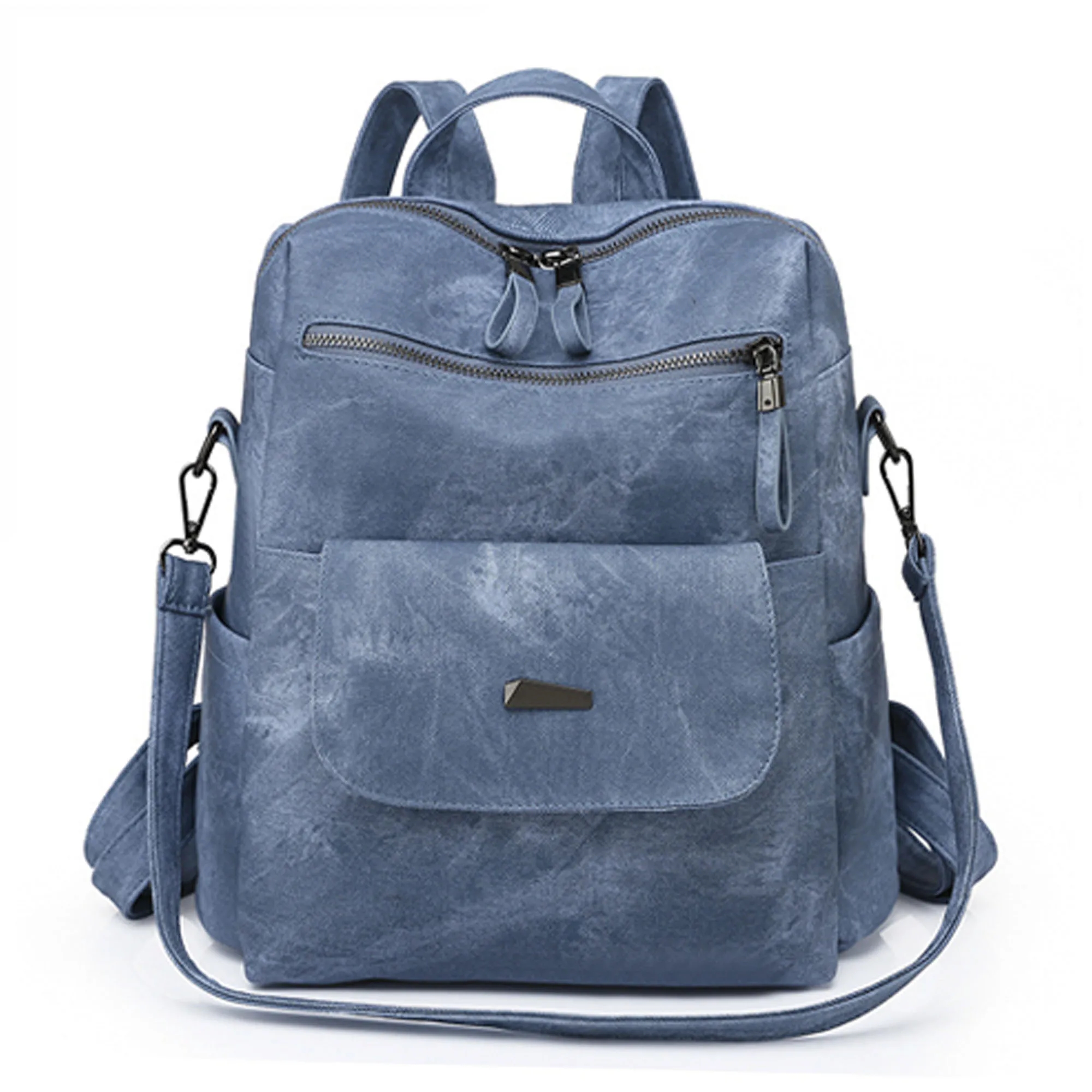 PU Leather Convertible Backpack 1