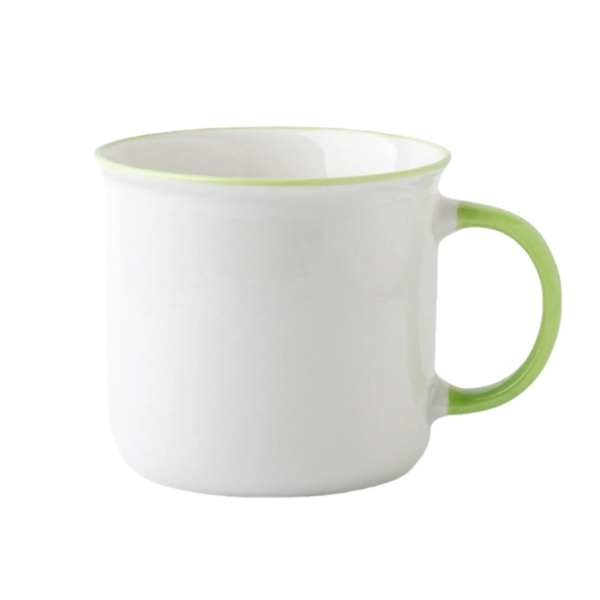 Color Rim Ceramic Tea Coffee Mug 6