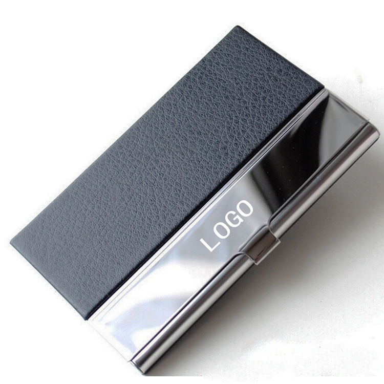 Leatherette / Stainless Steel Business Card Case 2