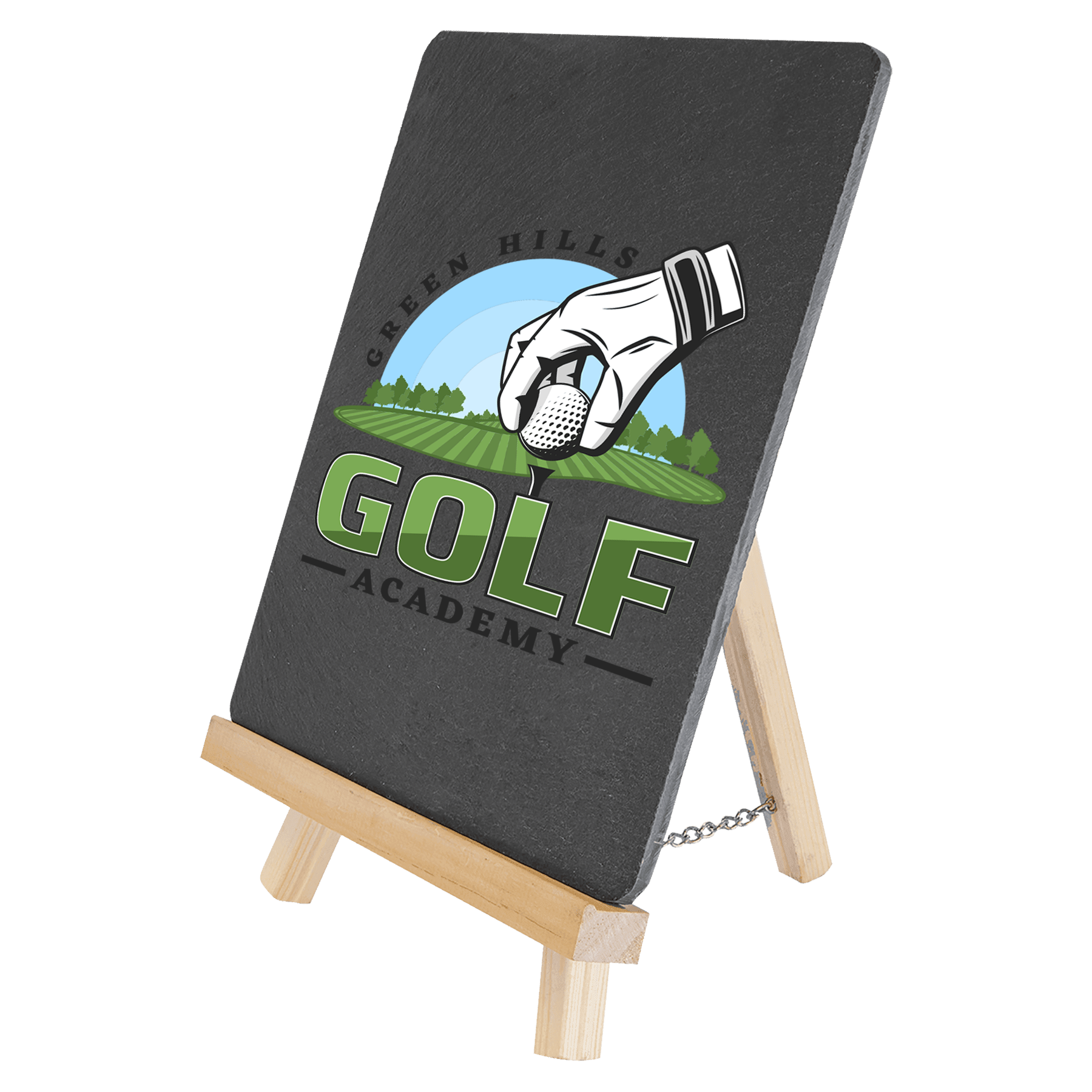 6 3/4" x 7 3/4" Wood/Slate Easel