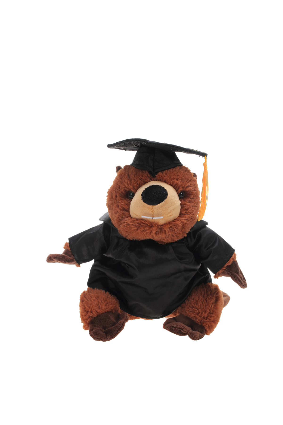 Soft Plush Beaver with Graduation Cap and Gown