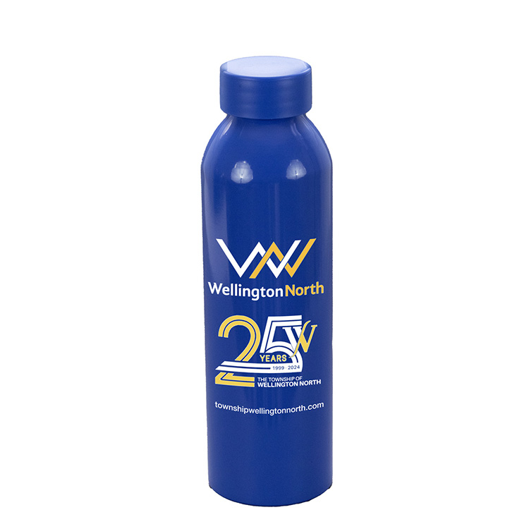 "STREAMLINER" 22 OZ Recycled Aluminum Bottle With Screw-On Lid 2