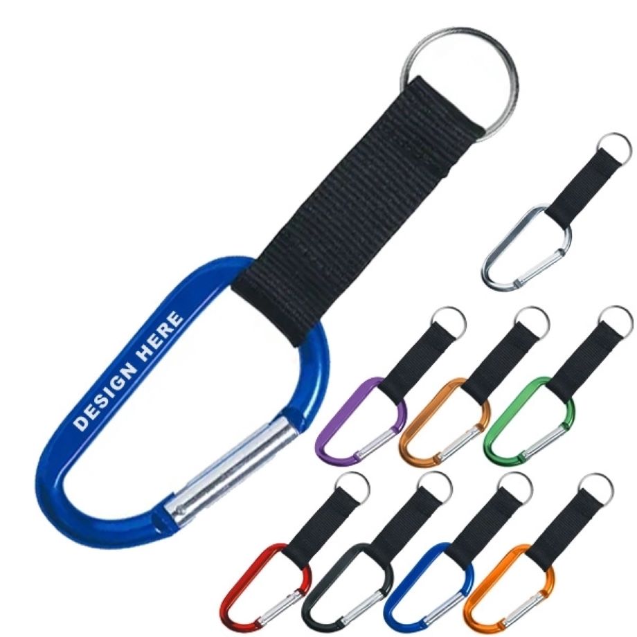 Carabiner with Nylon Webbing Strap Loop 1