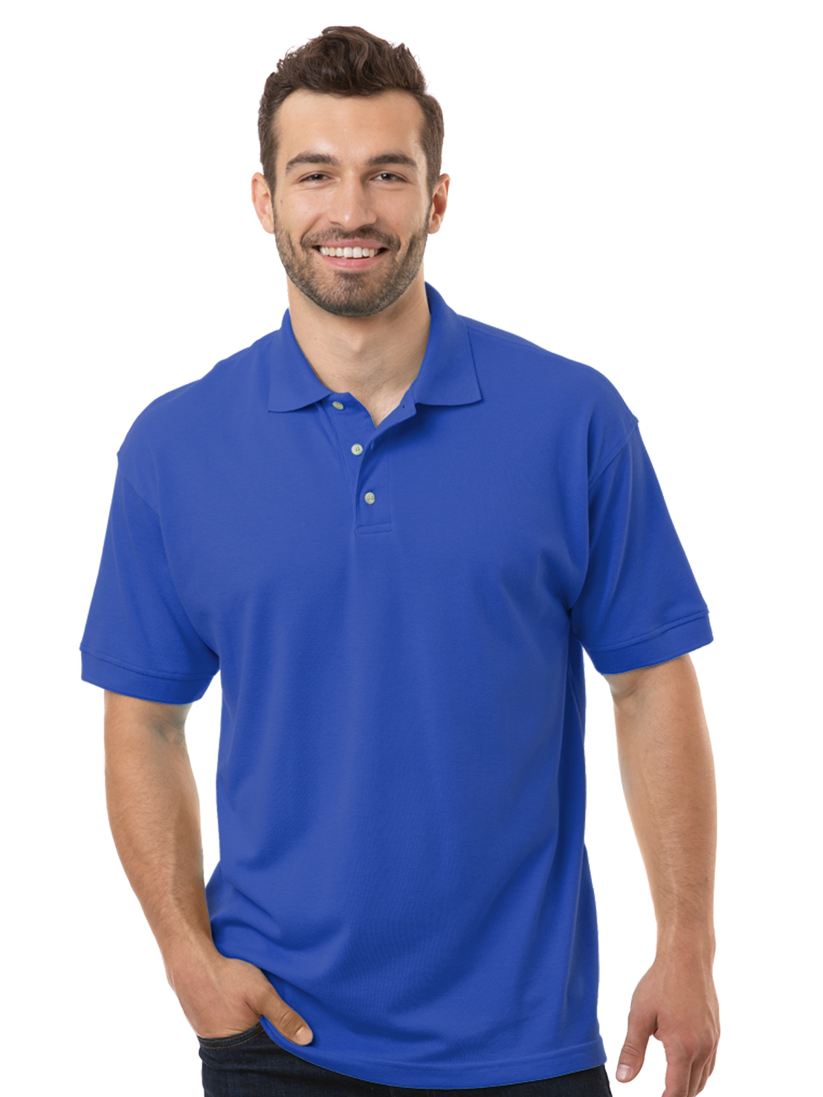 Blue Generation - Men's Pocketless Superblend Short Sleeve Polo 39