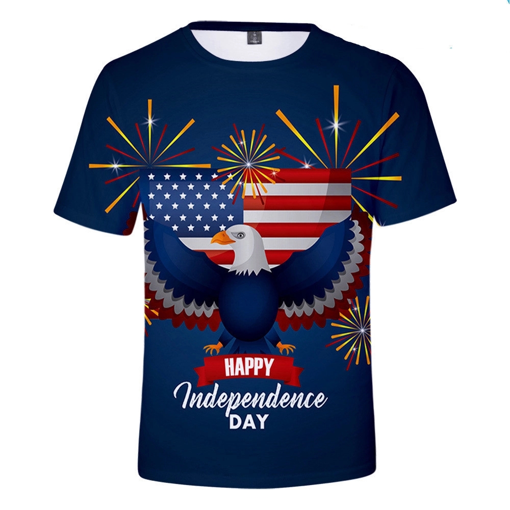 Customized  American Flag 4th of July Patriotic T-Shirt 10