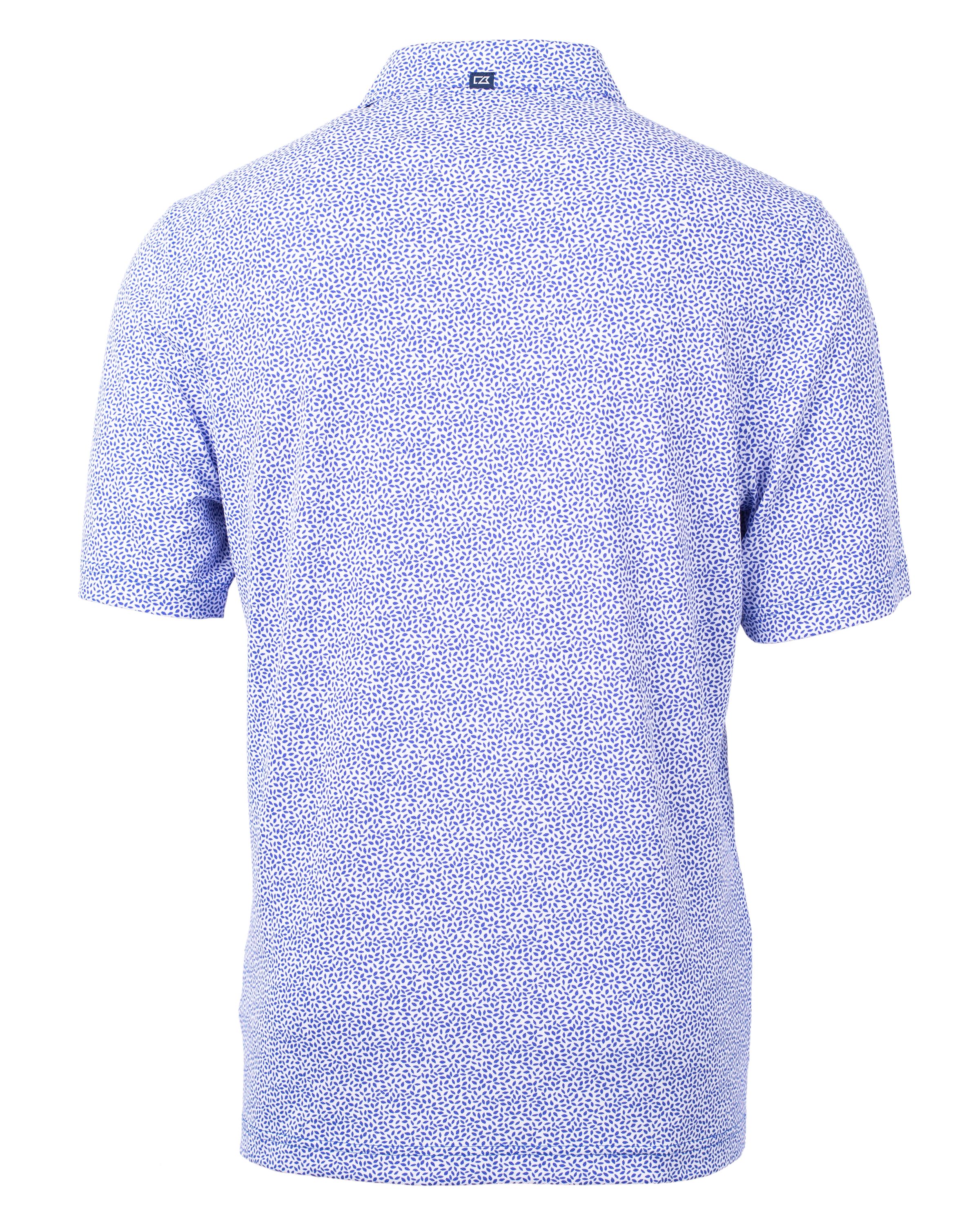Cutter & Buck Virtue Recycled Botanical Print Featherlight Pique Mens  Polo 79