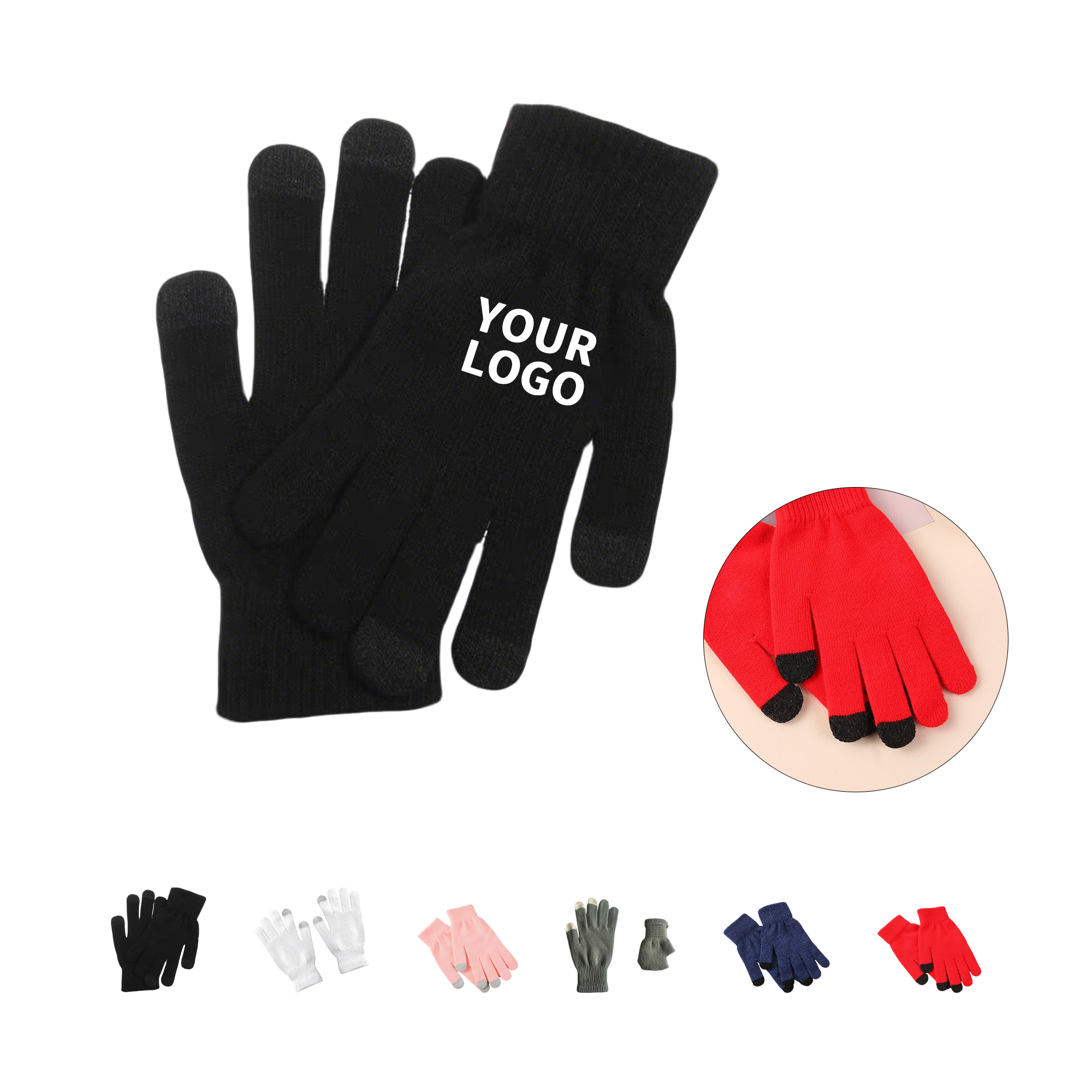Touchscreen Acrylic Winter Glove 7.9 x 4" 2