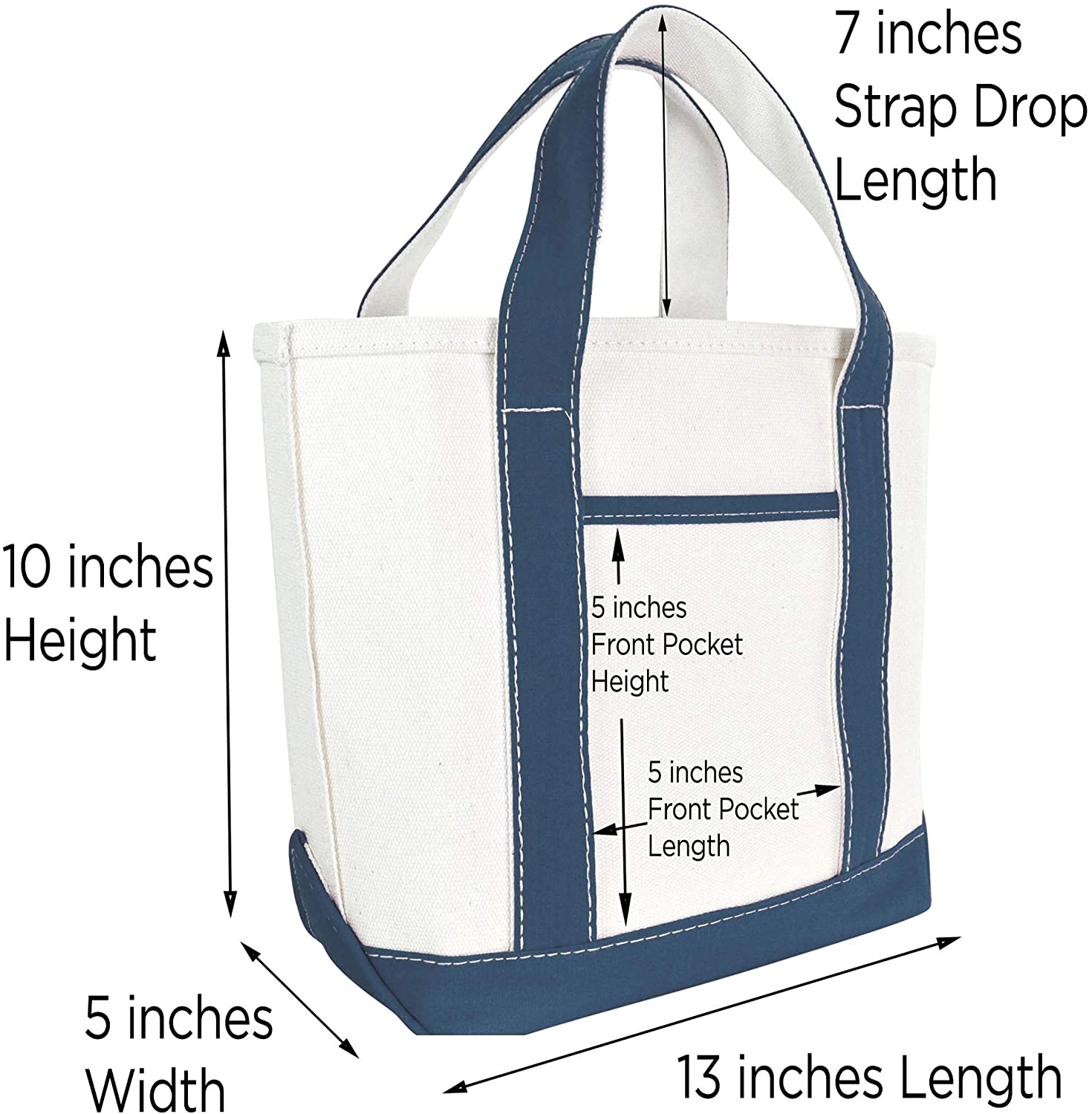Large Heavy Cotton Canvas Boat Tote Bags, custom tote bag with logo imprint 9