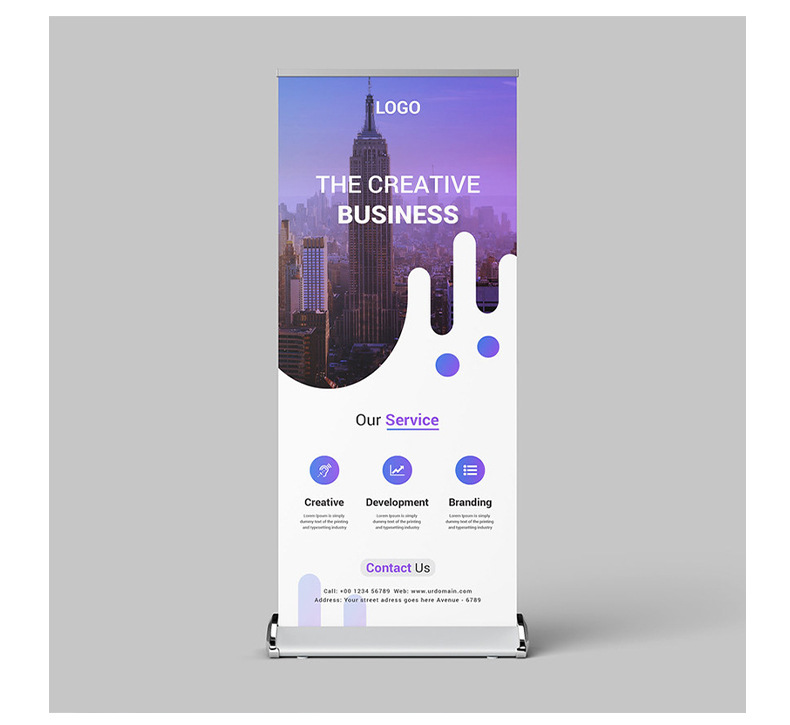 Heavy Duty Retractable Roll Up Banner Stand 7