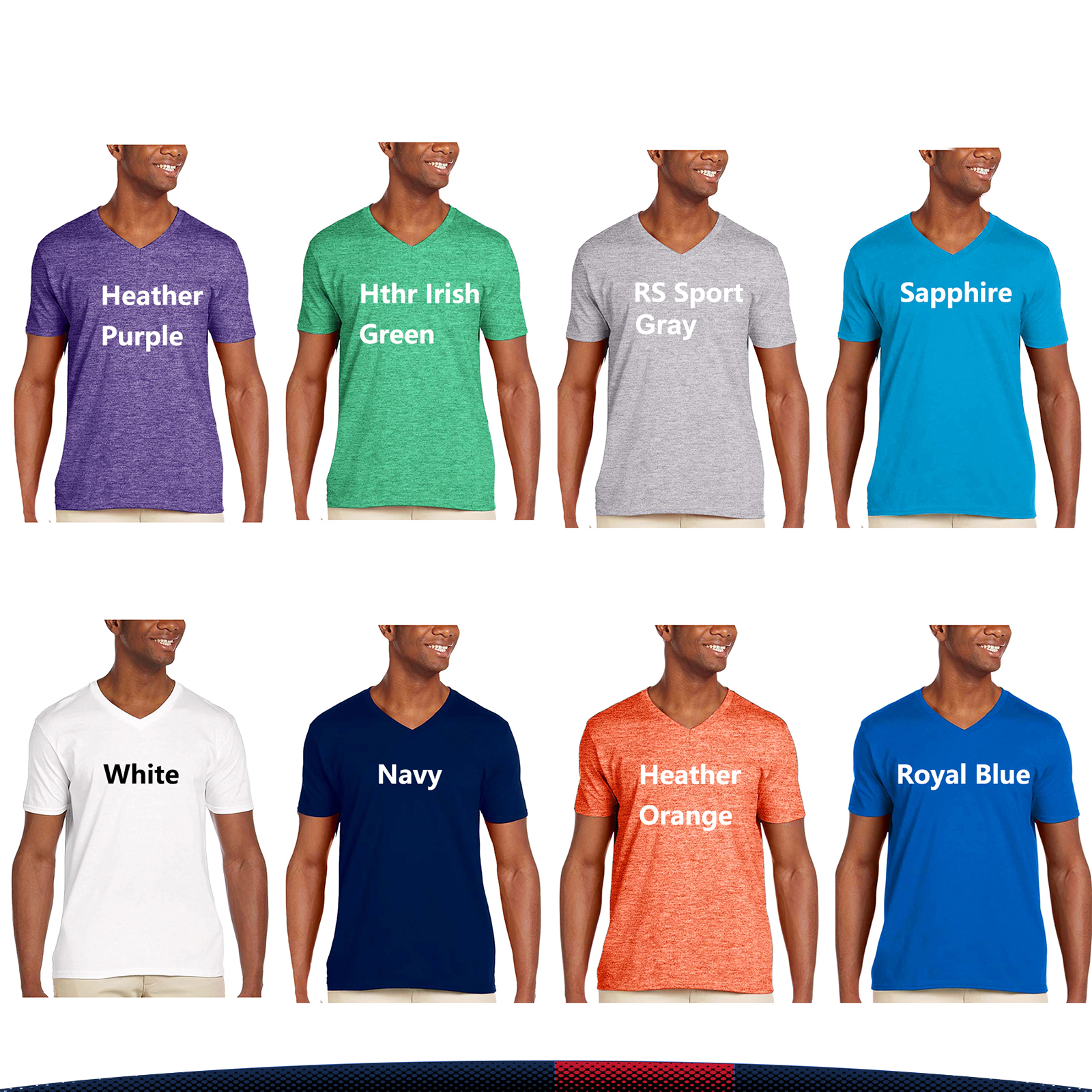 Gildan® 100% Cotton V-Neck T-shirts 8