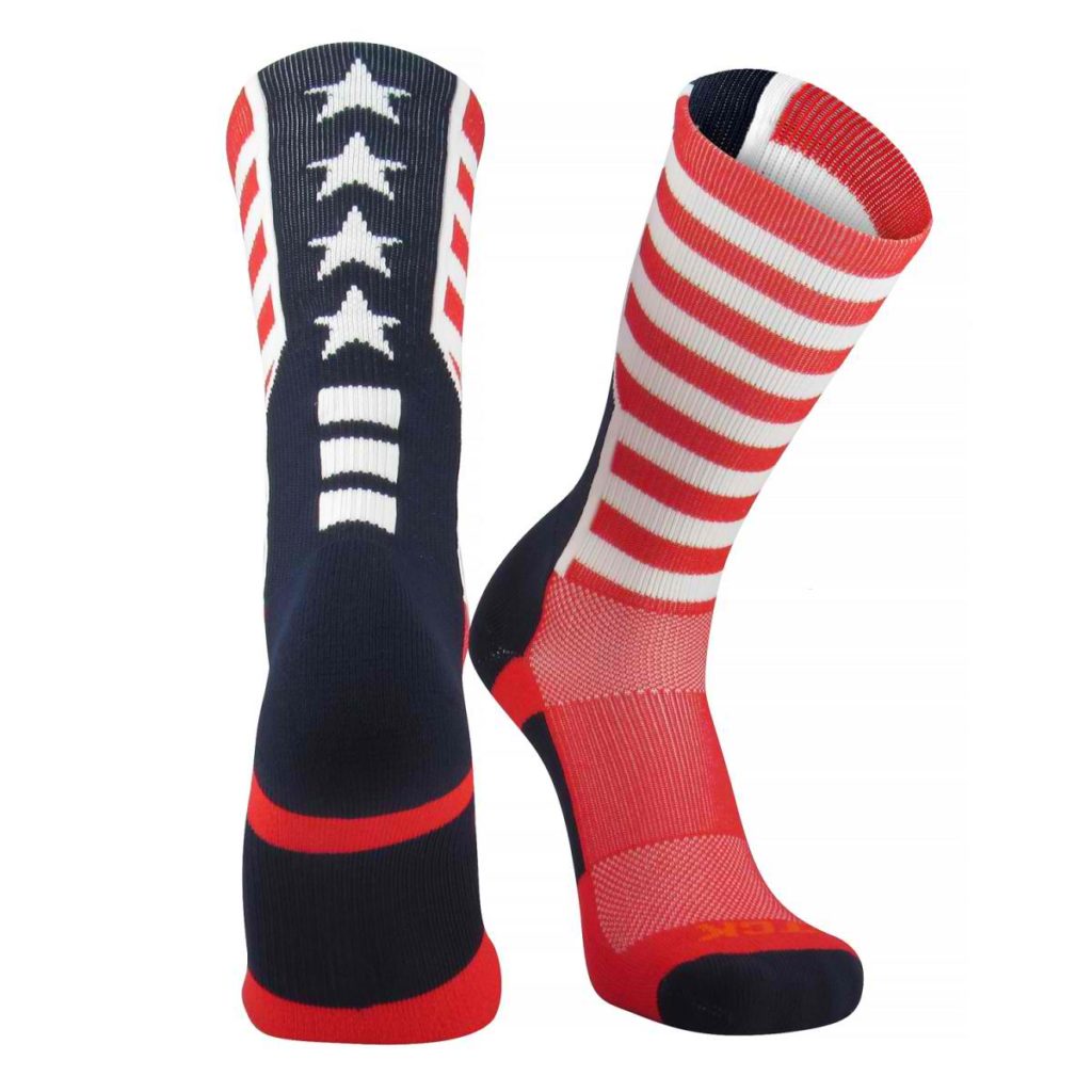 Crew Length American Socks with USA Flag 2