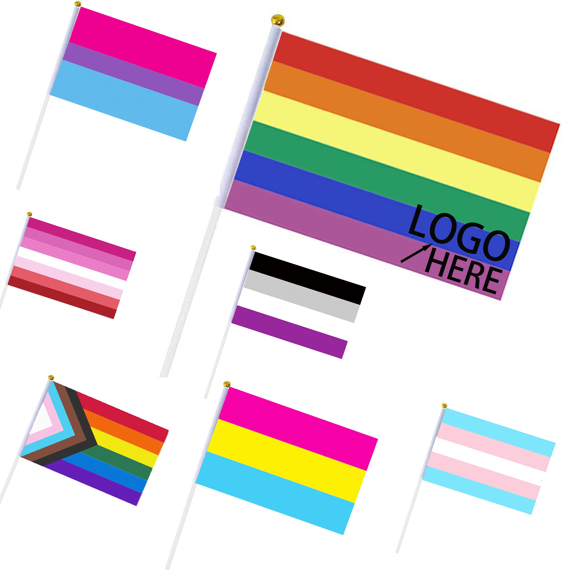 Polyester Rainbow Waving Flag 2
