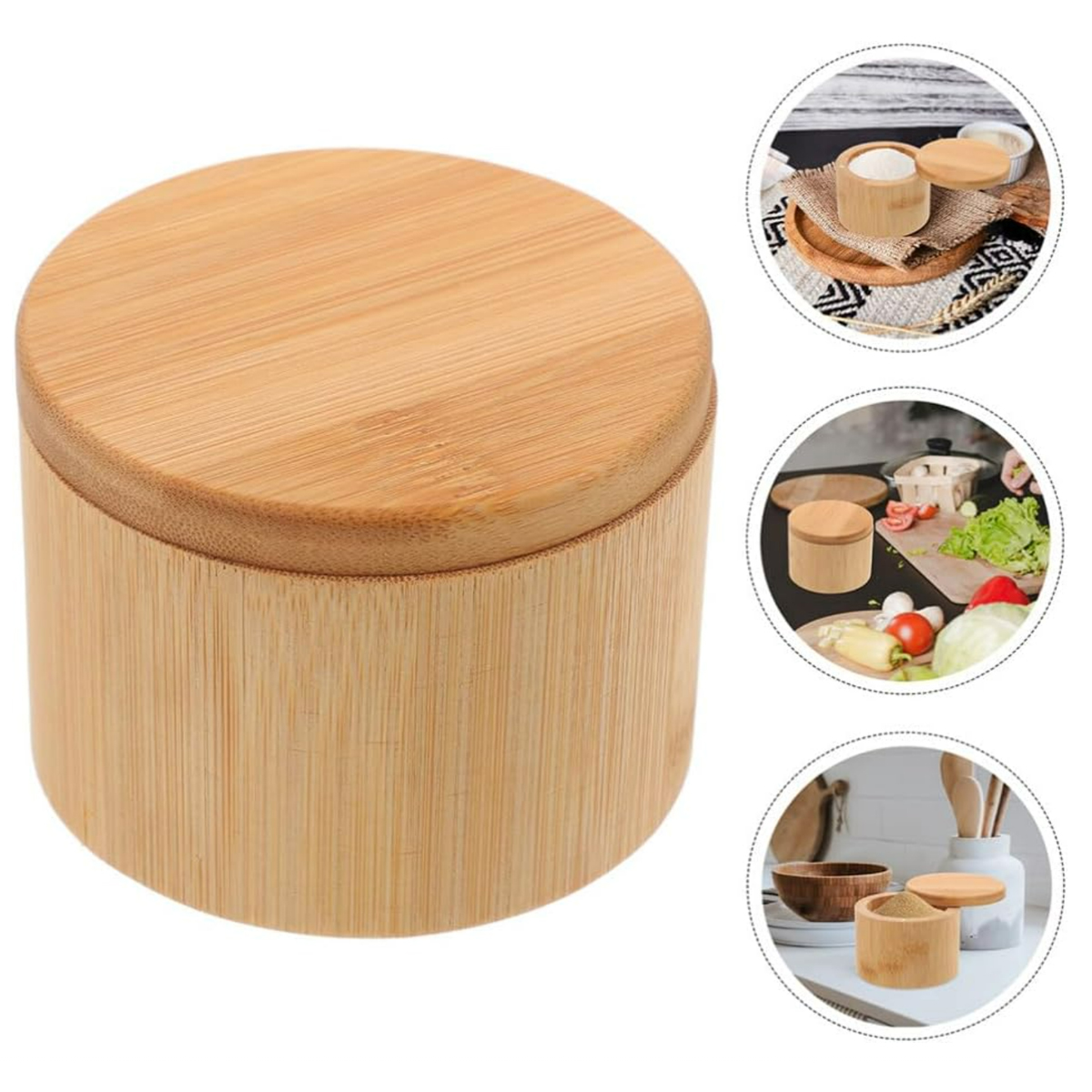 Bamboo Storage Box with Lid for Spices & Essentials 7