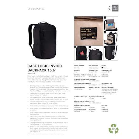 Invigo Recycled 16” Laptop Backpack