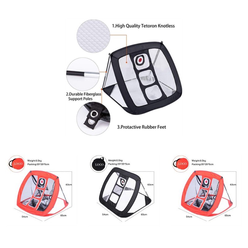 Portable folding golf practice net