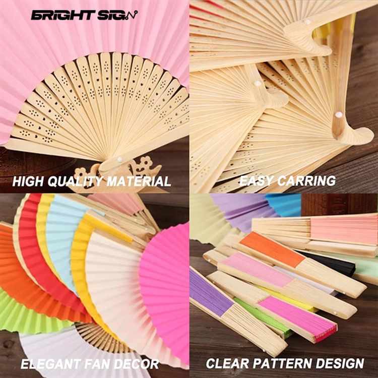 Custom Foldable Bamboo Paper Hand Fan 4