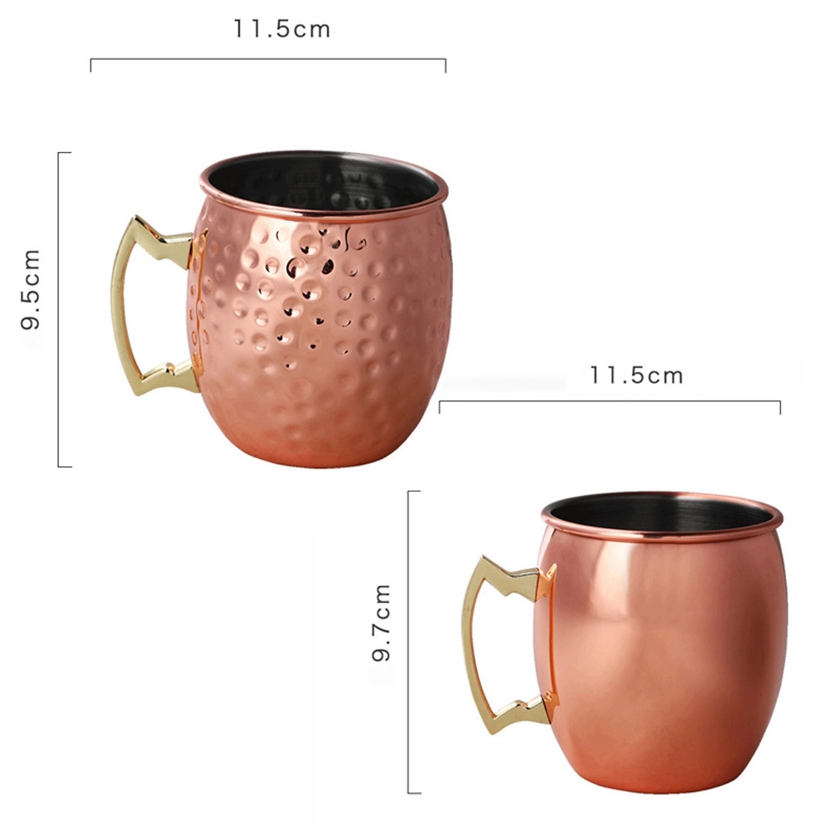Custom Stainless Steel Copper Plated Moscow Mule Mug 3