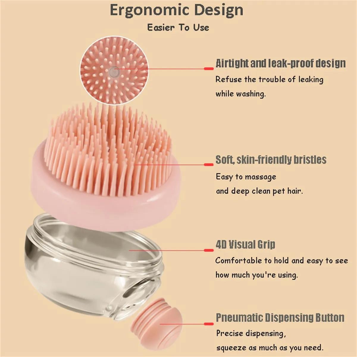 Dog Bath Scrubber Brush 3